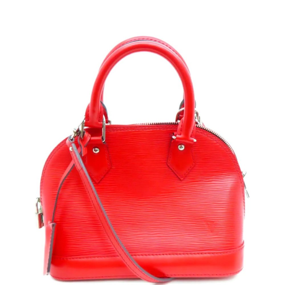 Authentic Louis Vuitton red Alma BB